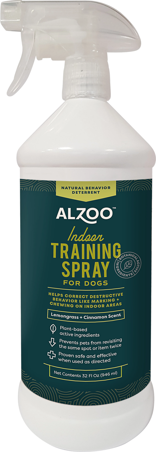 Alzoo Indoor Training Spray for Dogs on a white background