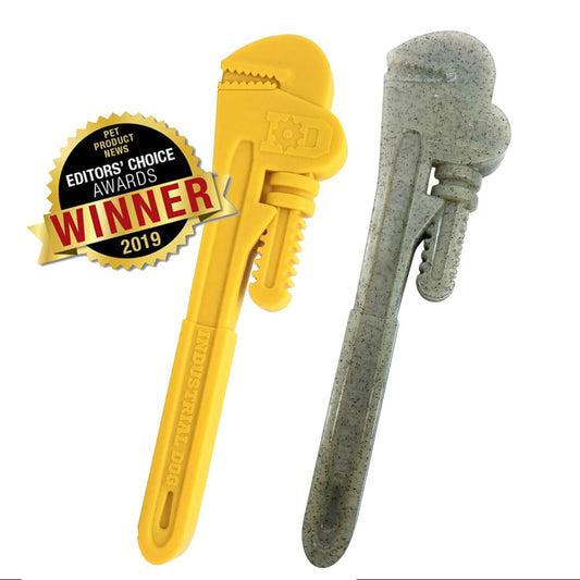 Yellow and gray pipe wrenches with an 'Editors' Choice Awards Winner 2019' badge on a white background.