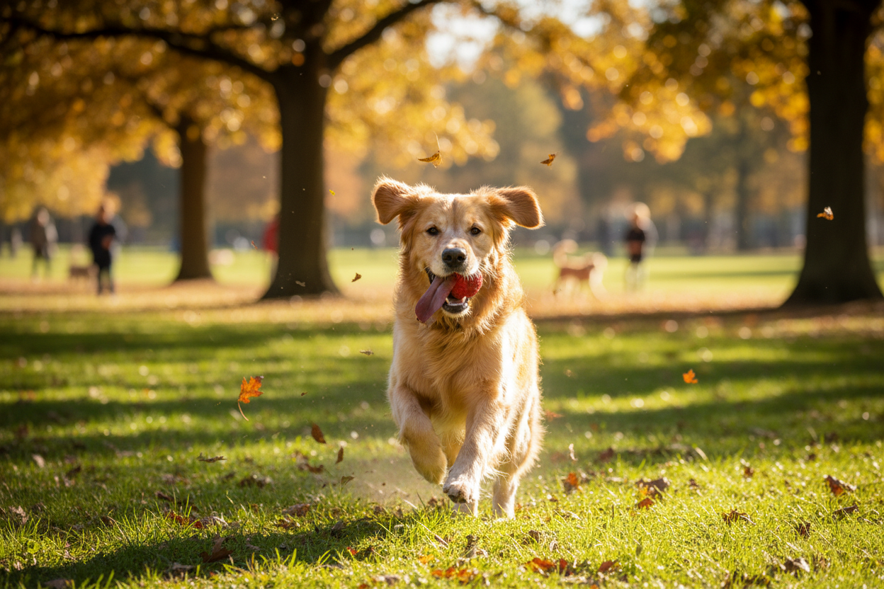 Happy Dog Running